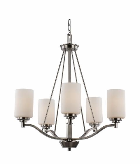 5LT CHANDELIER-DOUBLE DISK-ROB